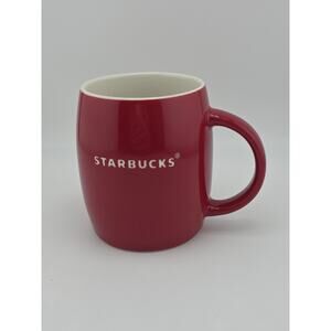 STARBUCKS 14 oz. Red Barrel LASER ETCHED LOGO Coffee Mug 2011